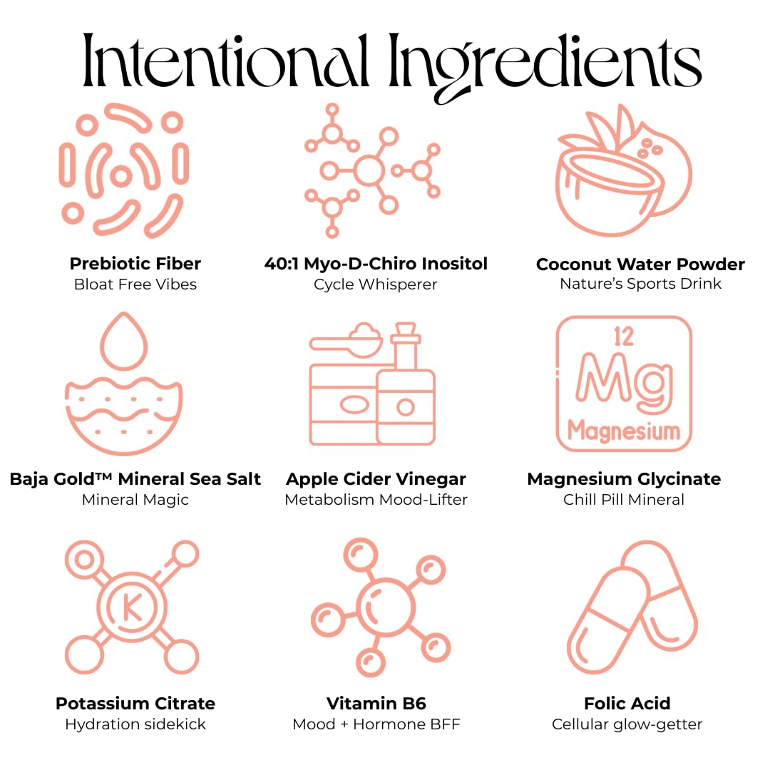 Iris Hormone Health Electrolyte Drink Mix | PCOS Support + Ovarian Function | 40:1 Myo & D‑Chiro Inositol, Magnesium, Prebiotic Fiber | Variety Pack, 15 Hydration Powder Packets IrisBuy Supplements Australia