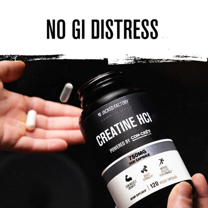 Jacked Factory Creatine HCl Capsules - CON CRET Creatine Pills 750mg - Lean Muscle Growth & Recovery, Boost Strength & Endurance, No Bloating or Cramps - 120 Capsules Jacked FactoryBuy Supplements Australia