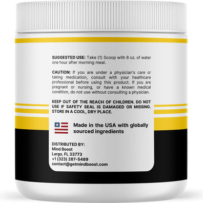 MindBoost Powder - Official Mind Boost Day Supplement, Advanced Nootropic, Premium Formula, Natural Vitamins for Wellness - 1 Bottle for 1 Month VIVALISBuy Supplements Australia