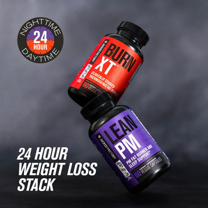 Jacked Factory Burn-XT Clinically Studied Fat Burner & Weight Loss Supplement - Appetite Suppressant & Energy Booster - with Acetyl L-Carnitine