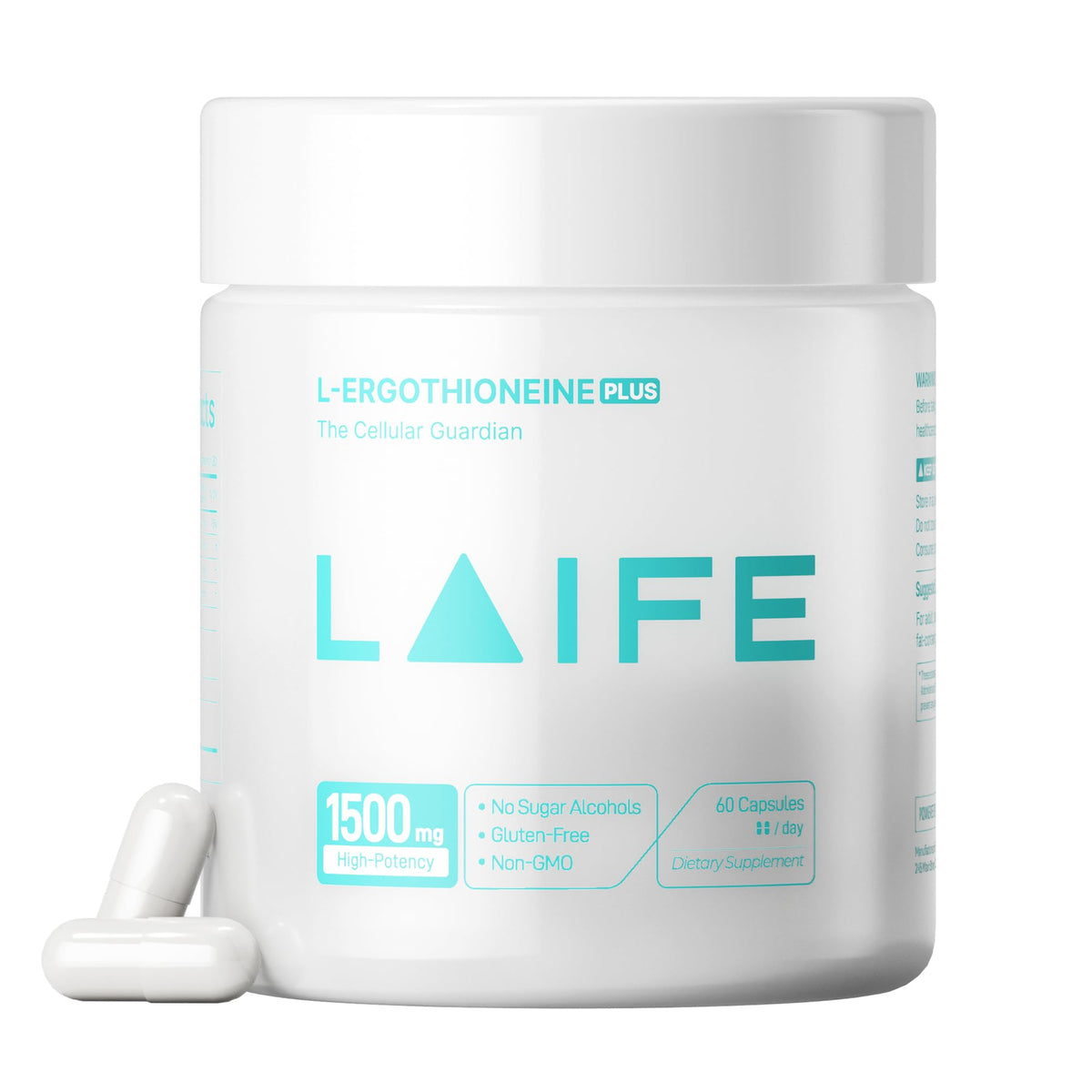 LAIFE L-Ergothioneine PLUS Supplement, Cellular Antioxidant Supplement for Energy, Skin, Vitality & Whole-Body Wellness with L-Ergothioneine, NR, Quercetin, Curcumin & Magnesium Glycinate, 60 Capsules LAIFE buy supplements Au