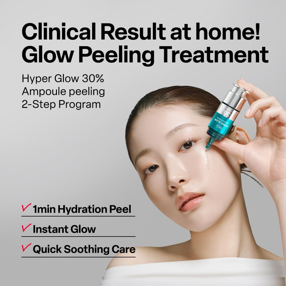 Dr. G Hyper Glow Ampoule Peeling 2-Step System - Removes Dead Skin - Instant Hydration - Korean Skin Care - Comes with Hyper Glow Ampoule Peeling Serum 30% (15 mL) & Soothing Pad (4 Pack) Dr.G buy supplements Au