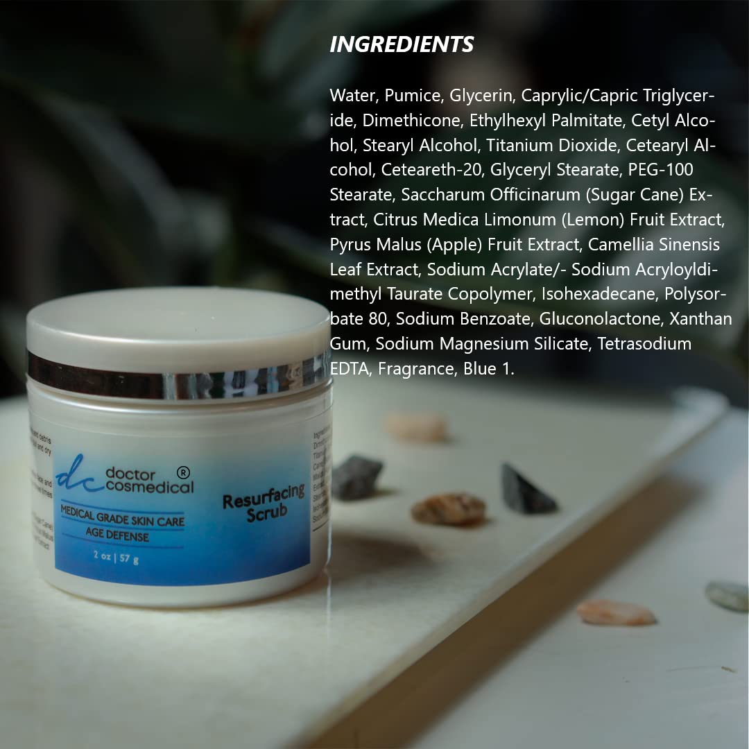 Doctor Cosmedical Professional Soft & Instant Facial Scrub | Skin Tightening & Brightening Face Scrub | Exfoliating Face Scrub | Skin Firming Formula to Reduce Wrinkle and Dark Spots | 2 Oz / 57g doctor cosmedical buy supplements Au