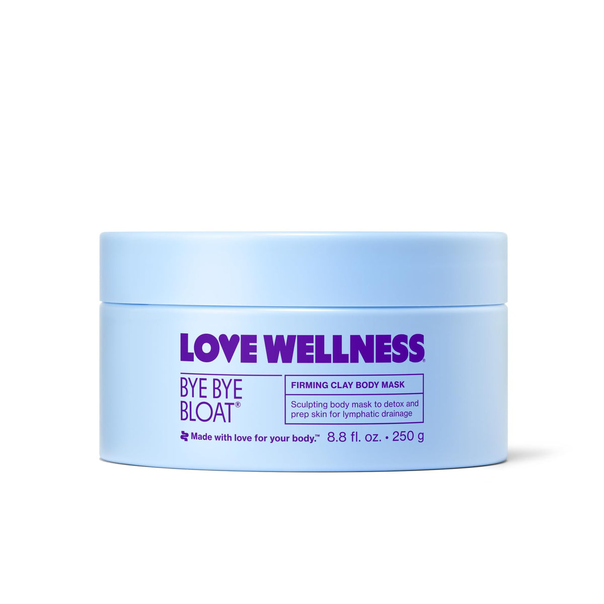 Love Wellness Bye Bye Bloat Firming Clay Body Mask | Lymphatic Drainage Body Mask for Women | Support Bloating Relief, Skin Hydration & Boost Circulation | Caffeine, Grapefruit & Peppermint Oil | 250g Love WellnessBuy Supplements Australia