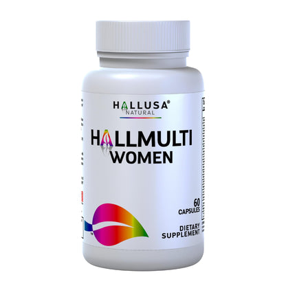 Women’s Multivitamin 18+ Vitamins & Minerals | Biotin, Folic Acid, Zinc, Calcium, Magnesium & Vitamin D | Hair, Skin & Nails Support, Energy Hallusa NaturalBuy Supplements Australia