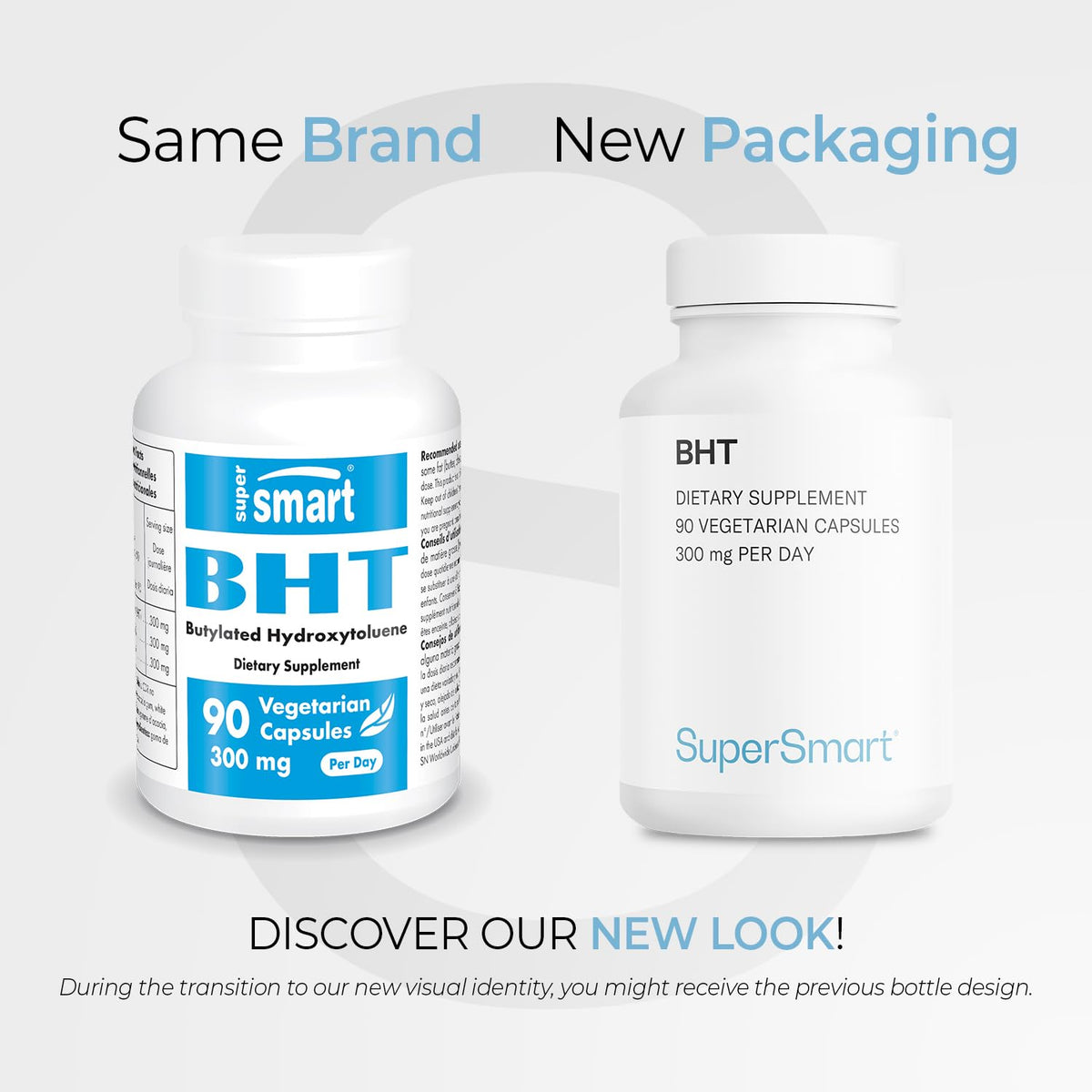Supersmart - BHT Supplement 300mg per Day - Butylated Hydroxytoluene | Non-GMO & Gluten Free - 90 Vegetarian Capsules SupersmartBuy Supplements Australia