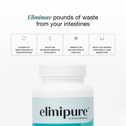 Elimipure Gut Cleanse & Restore Supplement: Natural & Effective Detox Cleanse Capsules | Fortify Your Microbiome | Effortless Morning Stools