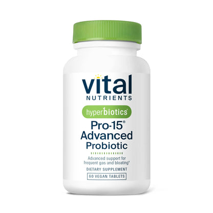 Hyperbiotics Vital Nutrients Pro-15 Advanced Probiotics for Women and Men | 15 Strains + Kiwifruit | Clinically Studied Daily Probiotics for Digestive Health, Gas, & Bloating | 60 Vegan Tablets HyperbioticsBuy Supplements Australia