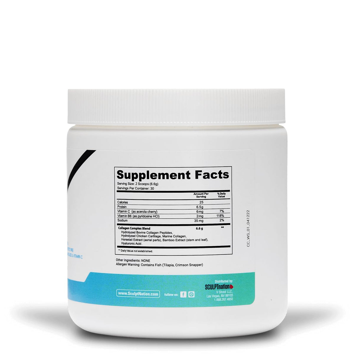 Sculpt Nation by V Shred Collagen Peptides Powder - Types I, II, and III Collagen Plus Sculpt NationBuy Supplements Australia