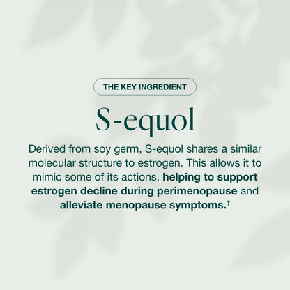 EQUELLE Multi-Symptom Perimenopause & Menopause Relief Relief from Hot Flashes, Muscle Aches & Supports More Sleep. Hormone-Free, Plant-Based S-Equol – 1 Month Supply (60 Tablets) EQUELLEBuy Supplements Australia
