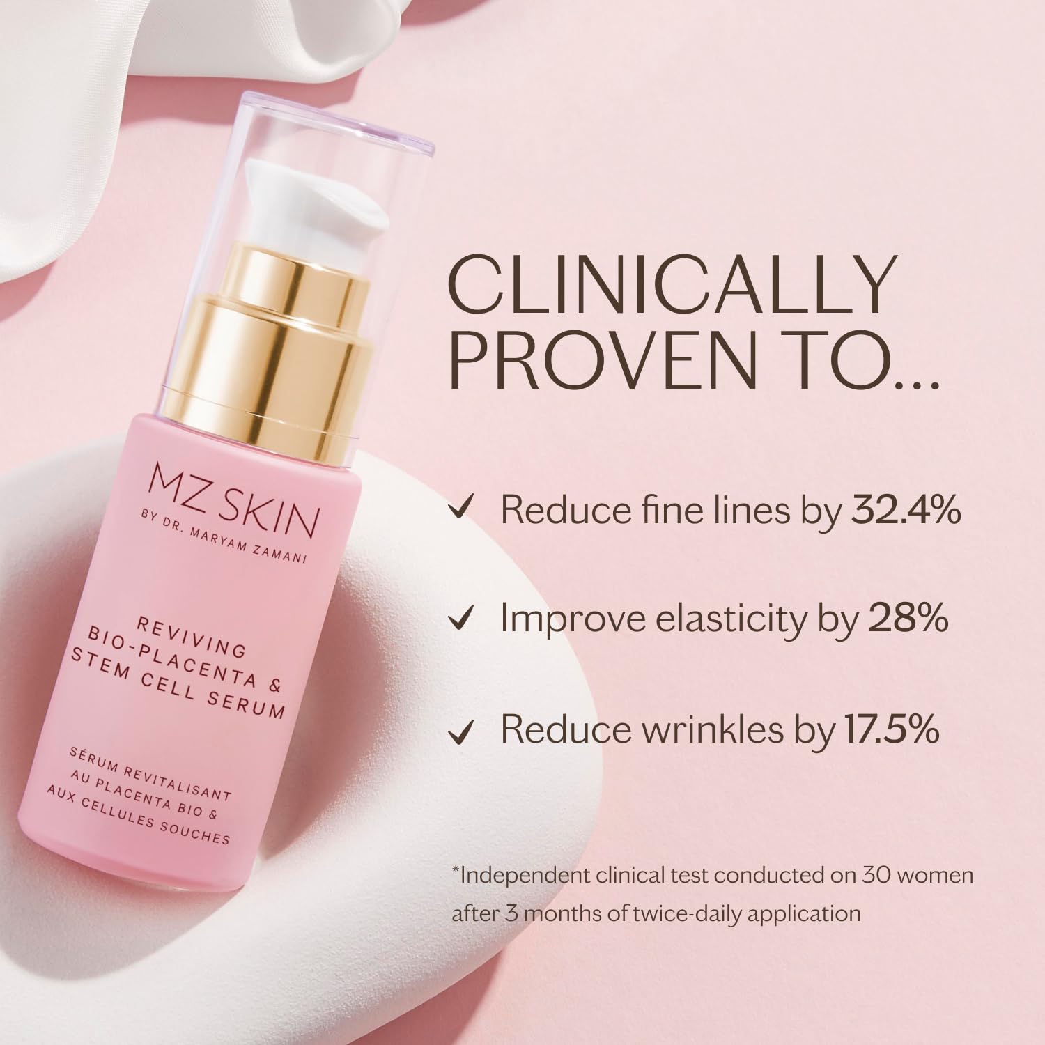 MZ SKIN Reviving Bio-Placenta & Stem Cell Serum, Night Treatment for Powerful Rejuvenation, With Peptides, Squalane & Hyaluronic Acid, Perfect For Anti-Aging, Wrinkles & Fine Lines, 1.01 fl oz MZ SKIN BY MARYAM ZAMANI MD buy supplements Au