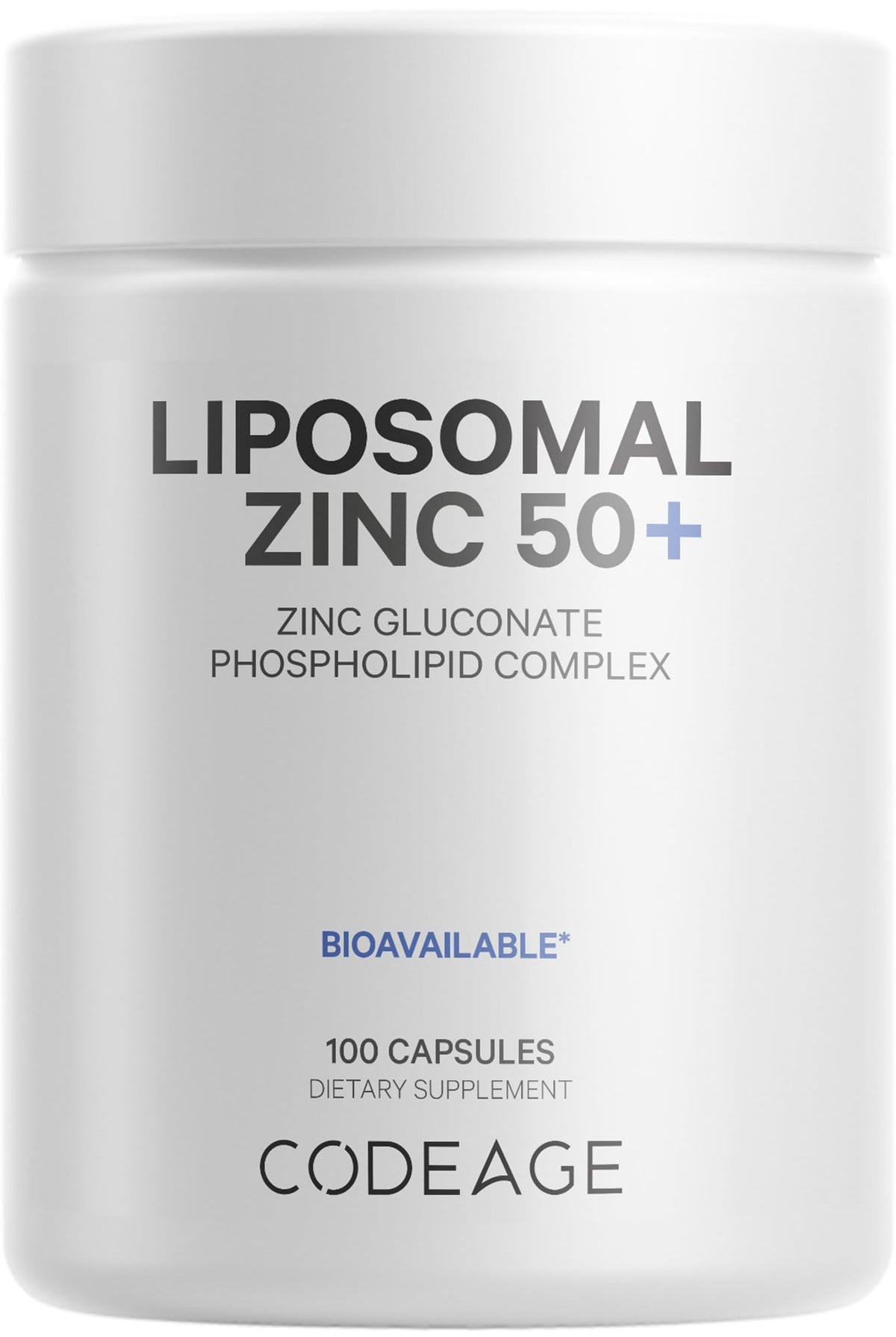 Codeage Liposomal Zinc Supplement – 3 Month Supply – One Per Day - 50 mg Zinc Gluconate Vitamin Pills - Essential Mineral Supplements Liposomal Delivery Matrix - Vegan Non-GMO - 100 Capsules CodeageBuy Supplements Australia