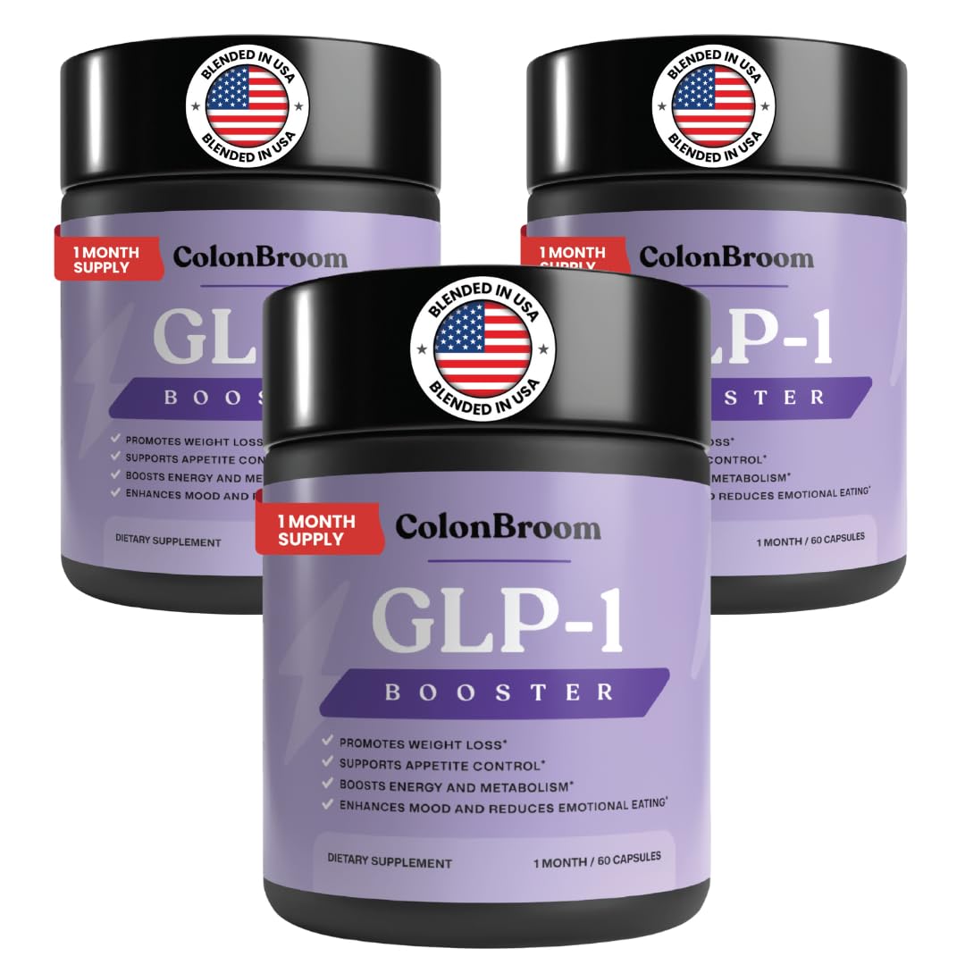 ColonBroom GLP-1 Weight Management Supplement for Women & Men - GLP1 Supports Gut Health, Metabolic Wellness & Appetite Regulation - Vegan, Gluten-Free Diet Capsules | 180 Count (New Formula) ColonBroomBuy Supplements Australia
