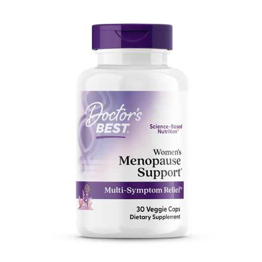 Doctors Best Womens Menopause Support (Soy Isoflavone, Black Cohosh, Chaste Tree), Multi-Symptom Relief, Non-GMO, Gluten Free, Vegan 30 Veggie Caps Doctor's BESTBuy Supplements Australia