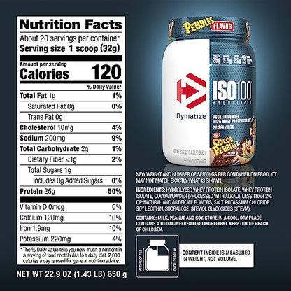 Dymatize ISO100 Hydrolyzed Protein Powder, 100% Whey Isolate Protein, 25g of Protein DymatizeBuy Supplements Australia
