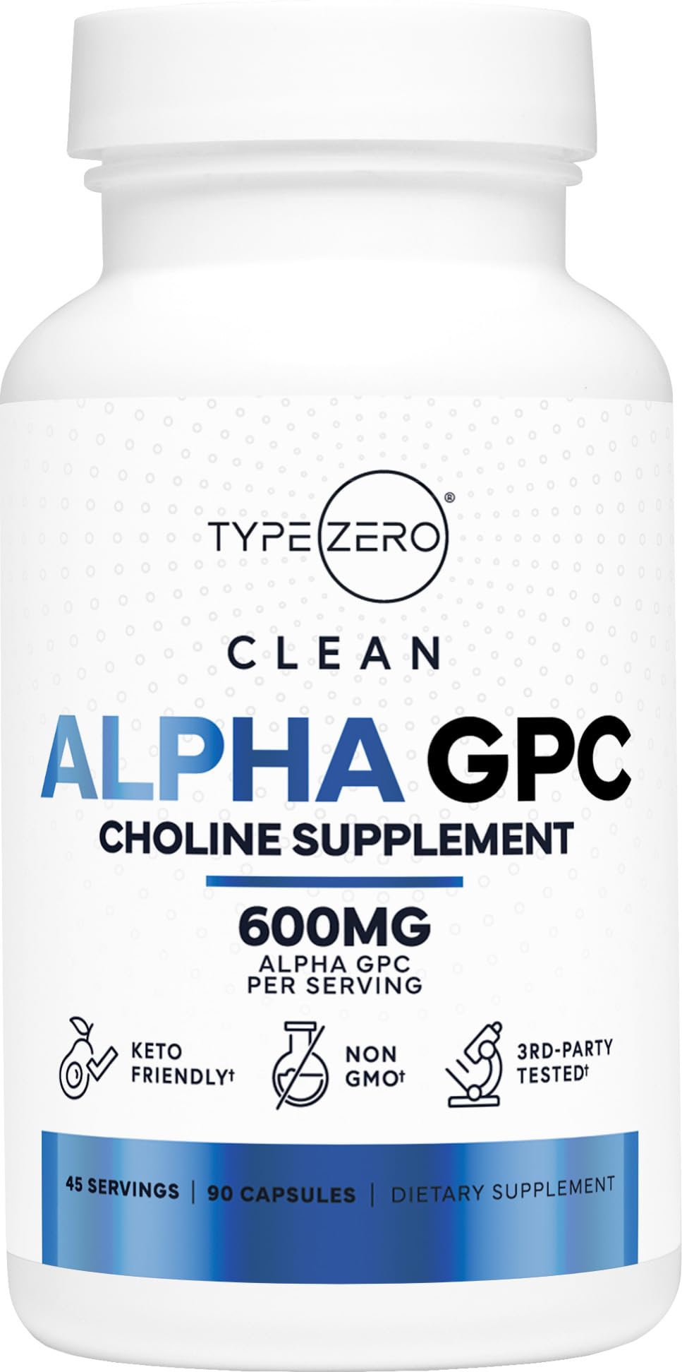 Type Zero Ultra Clean Alpha GPC Choline Supplement (600mg | 90 Capsules) Soy Free, Non-GMO Nootropics Alpha GPC 600mg / 300mg; Alpha-GPC Brain Memory and Focus Supplements Type ZeroBuy Supplements Australia