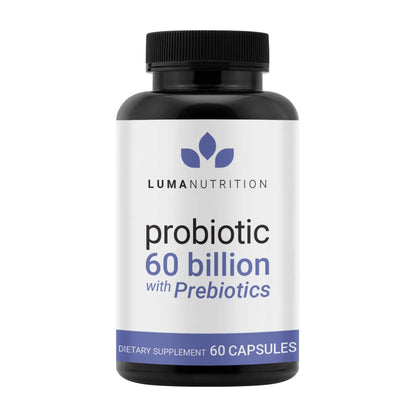 Luma Nutrition Probiotics 60 Billion CFU with Prebiotics - Probiotics for Women and Men - Formulated for Digestive Enzyme Health - Vegan & Gluten-Free - 60 Capsules Luma NutritionBuy Supplements Australia