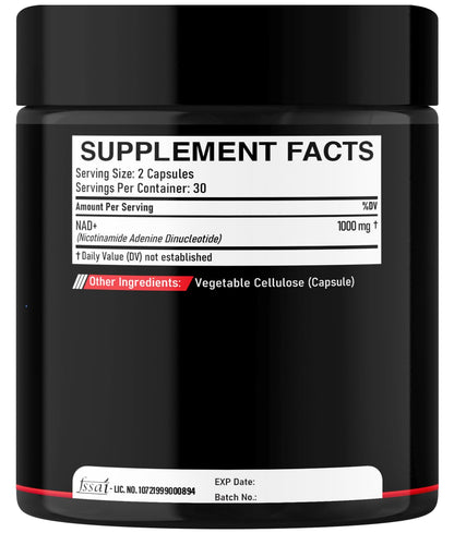 DEDICAD NAD Supplement 1000 mg - Pure NAD Supplement - Energy and DNA Repair, Aging Defense, Brain Function - 60 Capsules DEDICADBuy Supplements Australia