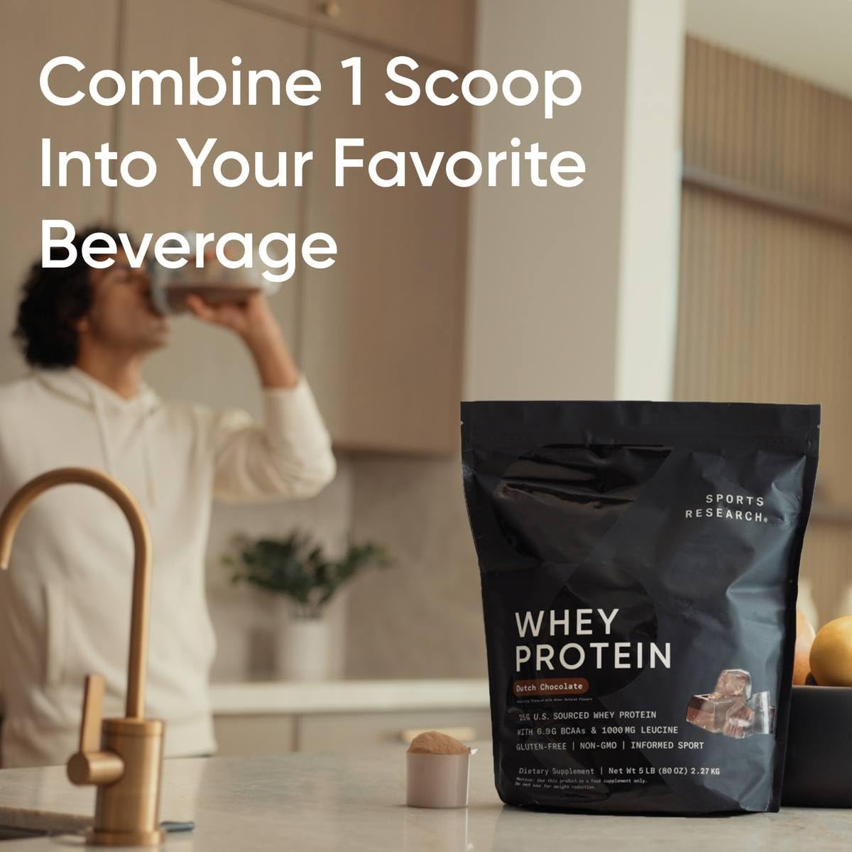 Sports Research Whey Protein Isolate - Sports Nutrition Protein Powder 25g per Serving - 5lb Bag Whey Protein - Vanilla Flavor - Bulk Protein Powder, 56 Servings Sports Research buy supplements Au