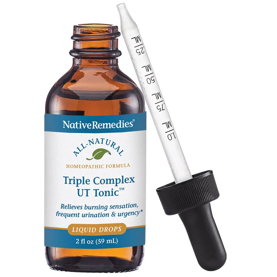 Native Remedies Triple Complex UT Tonic - Natural Homeopathic Formula to Relieve Bladder Irritation, Burning Sensation, Frequent Urination and Urgency - 59 mL Native RemediesBuy Supplements Australia