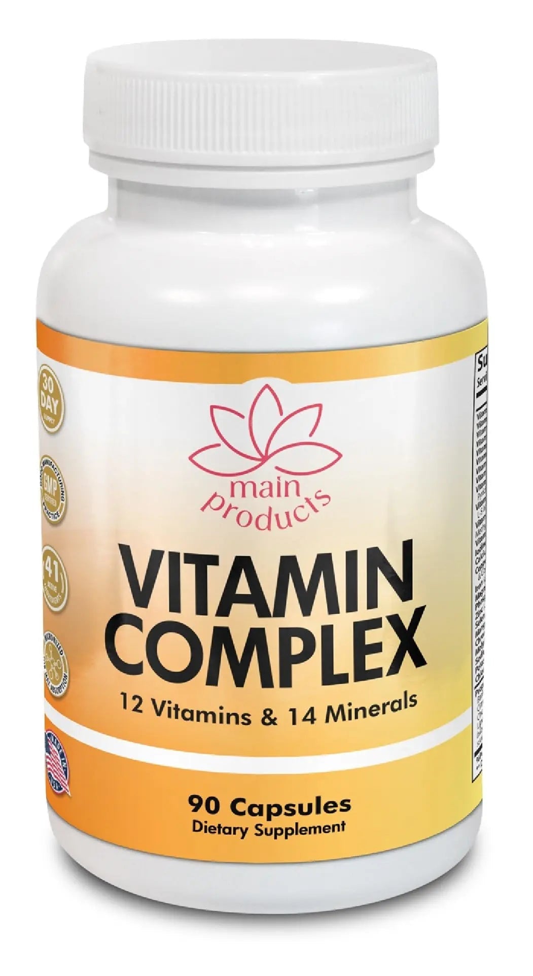 Vitamin Complex Multivitamins and Multiminerals - 12 Vitamins and 14 Minerals, Vitamin A C D3 E B1 B2 B3 B5 B6 B9 B12 H and Minerals Main Products