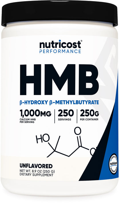 Nutricost HMB Powder (Beta-Hydroxy Beta-Methylbutyrate) 250 Grams - Gluten Free & Non-GMO NutricostBuy Supplements Australia
