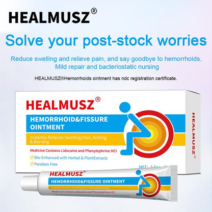 HEALMUSZ Hemorrhoid & Fissure Ointment,with 4% Lidocaine and Phenylephrine HCl,Fast Relief for Pain, Swelling, Discomfort & Itching | 1.5 oz HEALMUSZBuy Supplements Australia