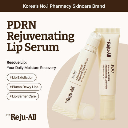 Dr. Reju-All Advanced PDRN Rejuvenating Lip Serum – Hydrating Lip Balm with Lipozip PDRN for Glowy, Dewy Lips