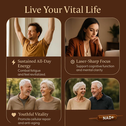NAD Advanced Cellular Renewal - 1200mg NAD Supplement for Skin Aging Support Energy & Focus - 10 Vials (1) ARSYCHLLBuy Supplements Australia