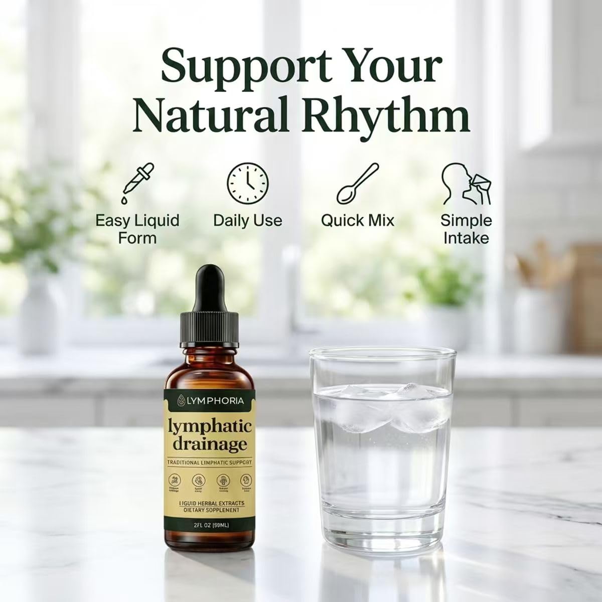 Lymphoria Lymphatic Drainage Drops, Lymphatic System Support, Immune System, Natural Herbal Blends, Vegan & Non-GMO Olavita Serum buy supplements Au