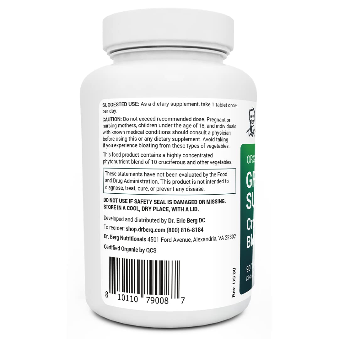 Dr. Berg's Greens Superfood Cruciferous Vegetable Tablets - Vegetable Supplements Dr. Berg NutritionalsBuy Supplements Australia