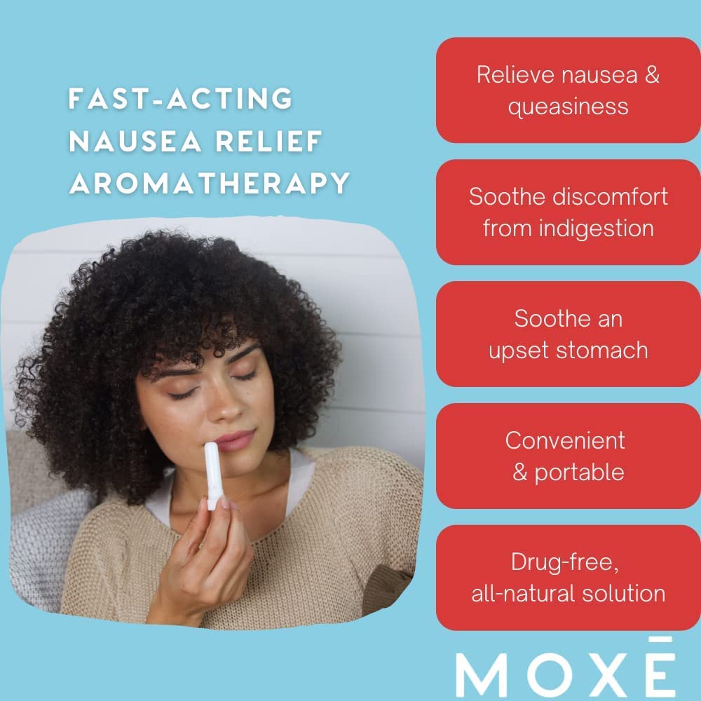 MOXE Nausea Nasal Inhaler Sticks, All Natural Essential Oil Blend, Ginger, Cardamom, Peppermint MOXEBuy Supplements Australia