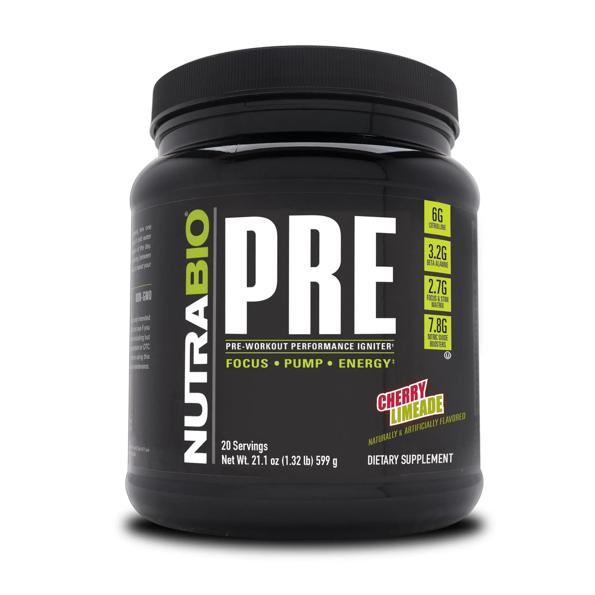 NutraBio PRE Workout V5 - (Cherry Limeade)
