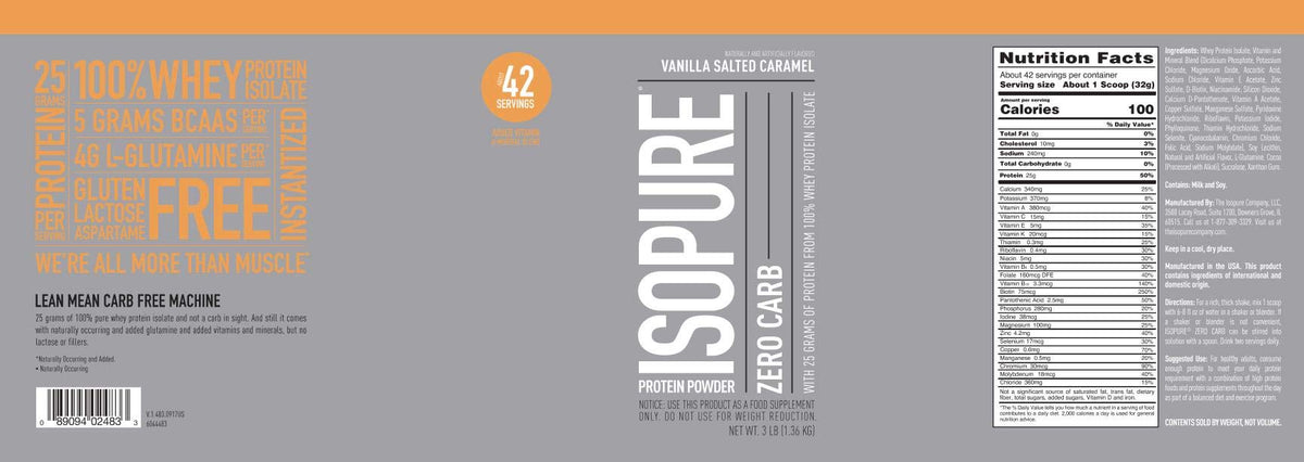 Isopure Protein Powder, Zero Carb Whey Isolate with Vitamin C & Zinc for Immune Support IsopureBuy Supplements Australia