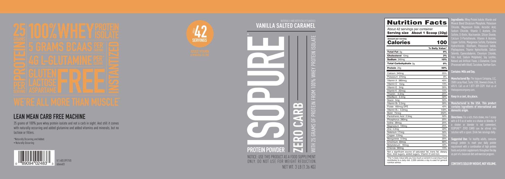 Isopure Protein Powder, Zero Carb Whey Isolate with Vitamin C & Zinc for Immune Support IsopureBuy Supplements Australia