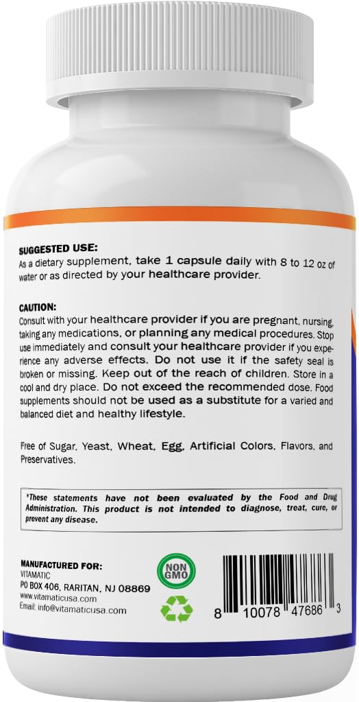 Vitamatic Cortisol Health Support - 90 Veggie Capsules - Made with Adaptogenic Blend with Ashwagandha, Rhodiola, Magnolia, L-Theanine, Phosphatidylserine VitamaticBuy Supplements Australia