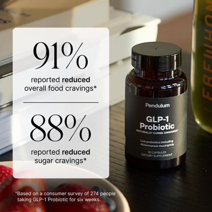 Pendulum GLP-1 Probiotic – Supports Appetite Control and Craving Management, Naturally | Improves Regularity & Gut Health with Akkermansia & Other Strains (30 Capsules) PendulumBuy Supplements Australia