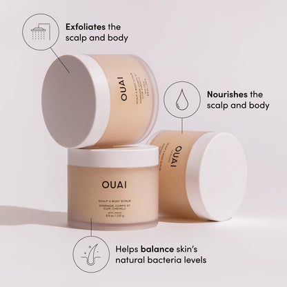 OUAI Travel Kit - Includes Travel Size Leave In Conditioner, Detox Shampoo, Fine to Medium Hair Mask, Scalp & Body Scrub (4 Count) OUAIBuy Supplements Australia