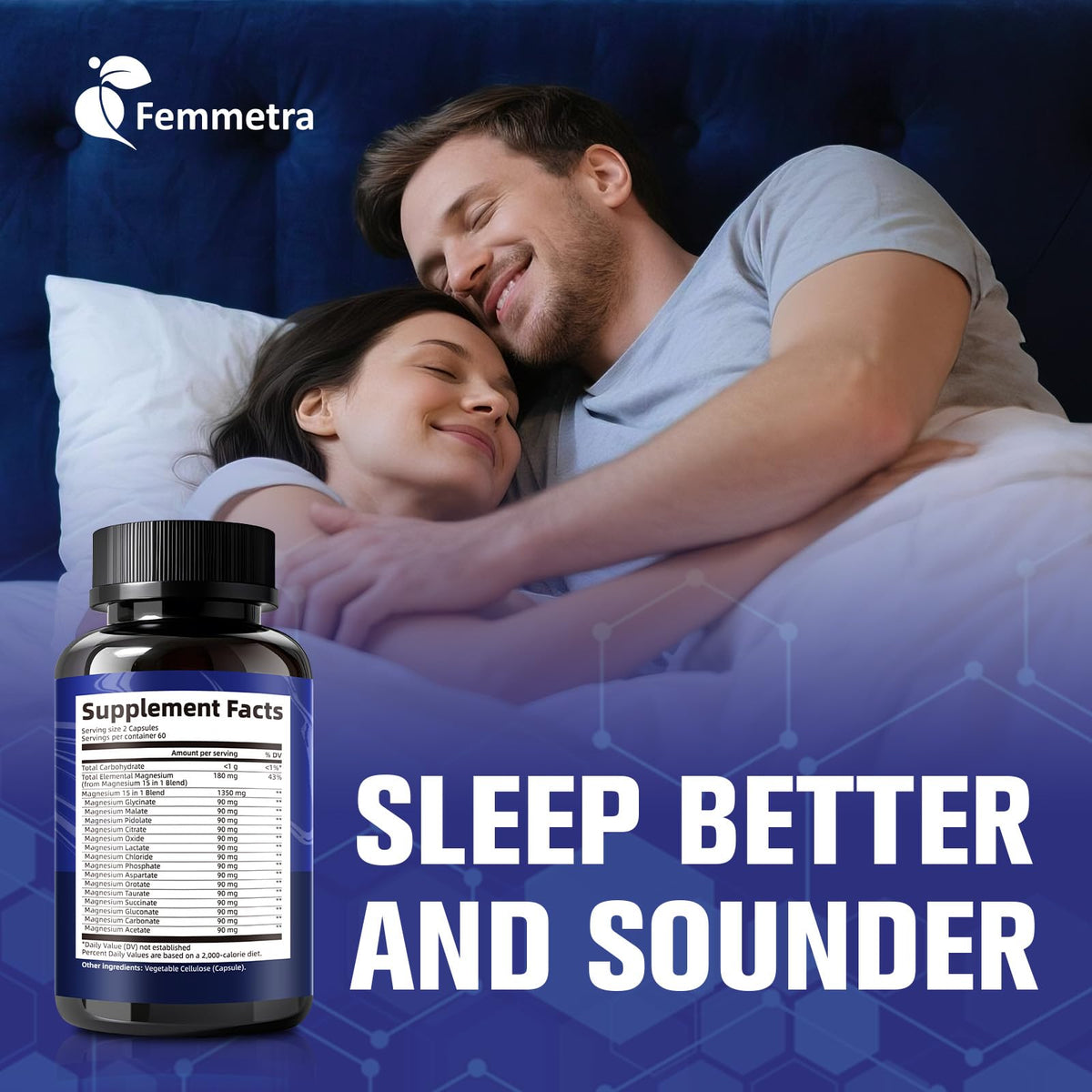 Magnesium Complex for Women Men 1350mg 15 in 1 Pure Magnesium Supplement, with High Absorption Chelated Magnesium Glycinate Citrate Malate & More for Muscle, Heart, Sleep & Bone Support, Vegan 60 Days Femmetra buy supplements Au