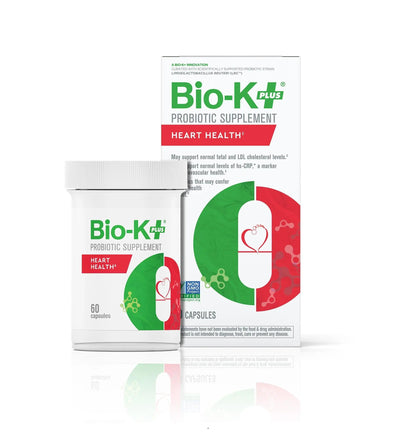 Bio-K+ Probiotics for Heart Health with Limosilactobacillus reuteri LRC – Heart Health Probiotic for Cholesterol & Cardiovascular Support, 5 Billion CFU, Vegan, Shelf-Stable – 60 Capsules Bio-K PlusBuy Supplements Australia