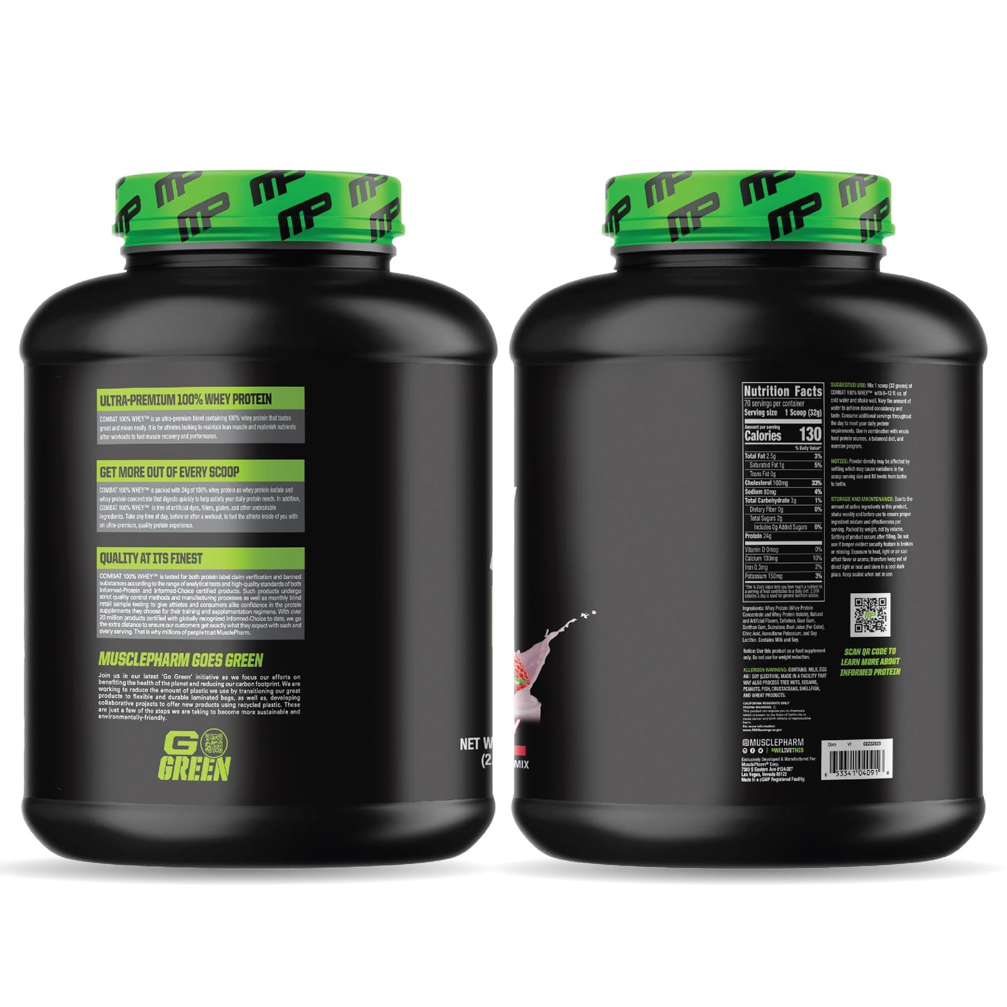 MusclePharm Combat 100% Whey Protein Powder, Strawberry Cream Flavor Muscle PharmBuy Supplements Australia