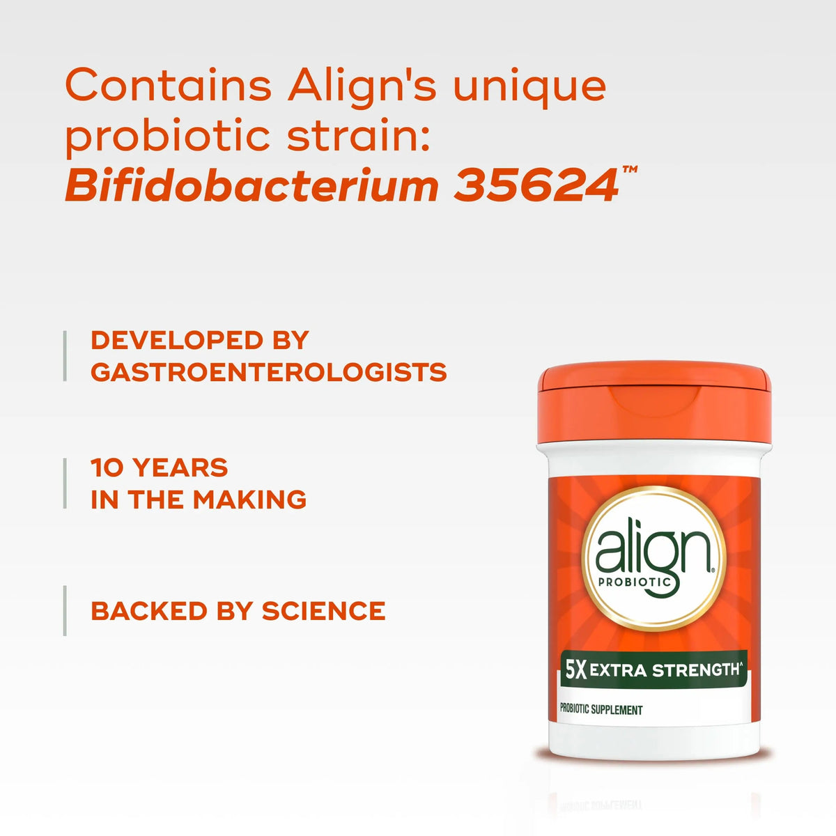 Align Probiotic, Extra Strength, Probiotics for Women and Men, Probiotics for Men, Probiotic Capsules have 5X CFUs, 42 Capsules AlignBuy Supplements Australia