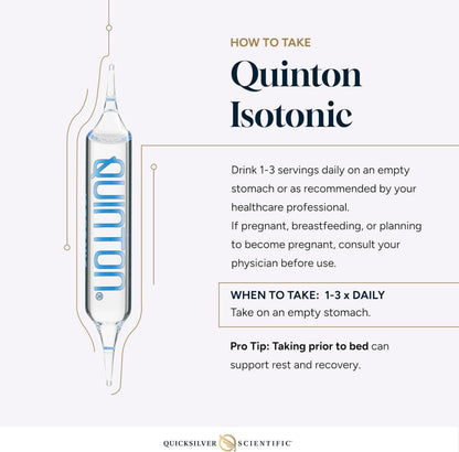 Quicksilver Scientific Original Quinton Isotonic Solution with Sea Water Minerals + Alpine Spring Water - Liquid Hydration, Electrolyte + Multi Minerals Supplement (30 Single Serving Vials) Quicksilver ScientificBuy Supplements Australia