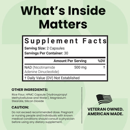 Luma Nutrition NAD+ Supplement 1000mg (500mg per Capsule) – Aging Plus Energy, Metabolism & Cellular Support – Pure NAD Supplements for Women & Men, Made in USA Luma NutritionBuy Supplements Australia
