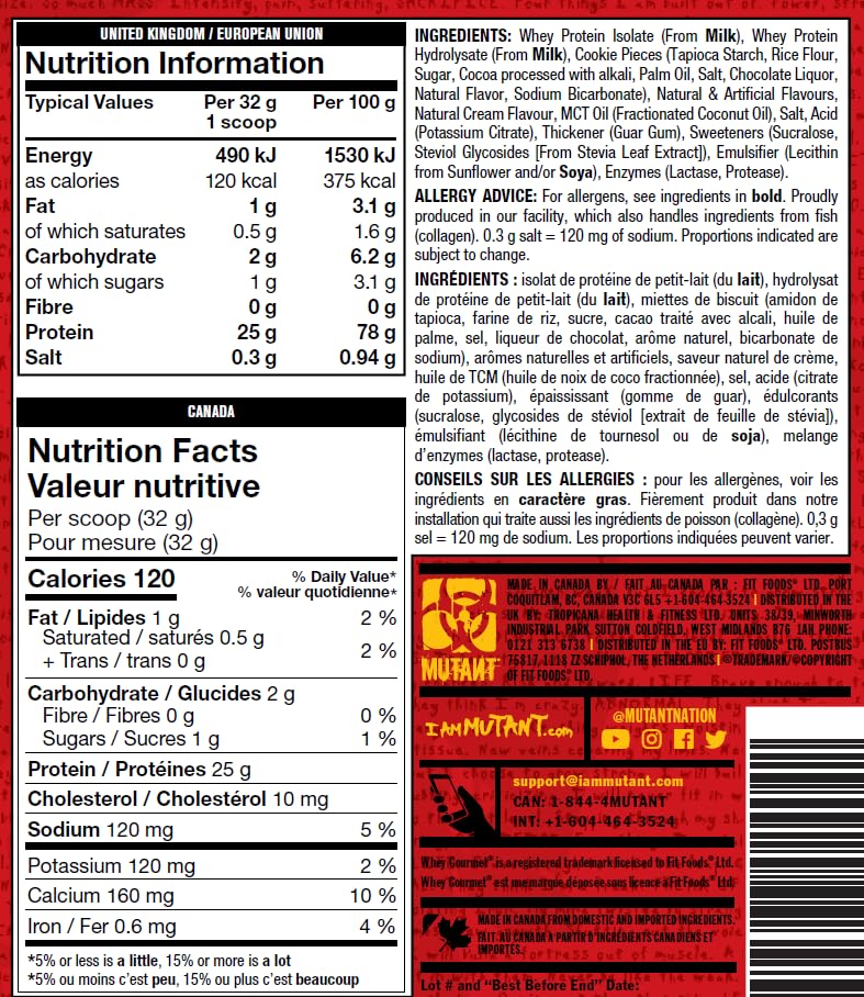 MUTANT ISO Surge – Pure whey Protein Isolate Powder, Low carb, Low Fat, Digestive Enzyme Boosted MutantBuy Supplements Australia