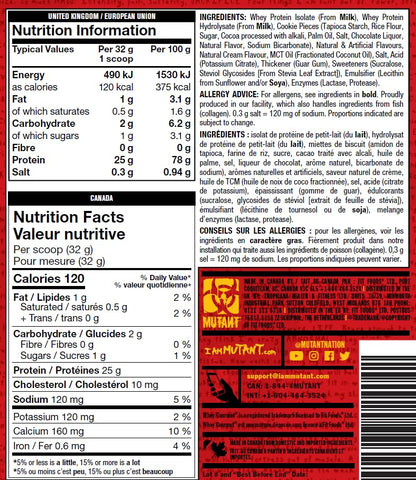 MUTANT ISO Surge – Pure whey Protein Isolate Powder, Low carb, Low Fat, Digestive Enzyme Boosted MutantBuy Supplements Australia