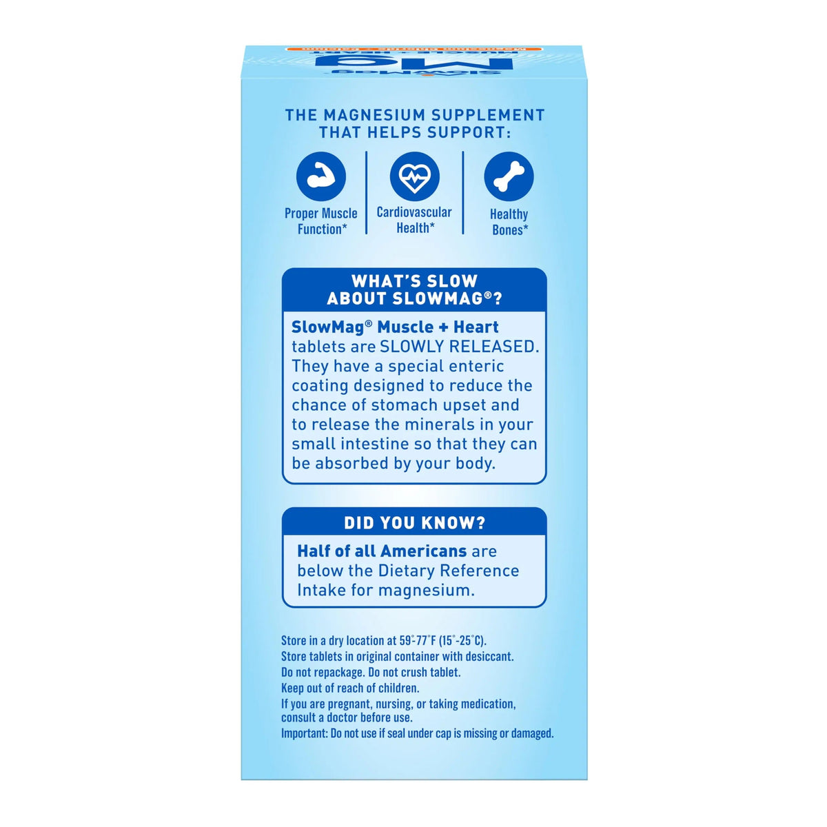 SlowMag Muscle & Heart Magnesium Chloride Supplement with Calcium, 120 Count, Supports Muscle Relaxation, Heart, Nerve & Bone Health, High Absorption Slow-MagBuy Supplements Australia