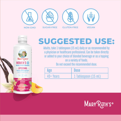 MaryRuth’s Multivitamin Liposomal for Women 40+ | Womens Multivitamin Liposomal | Immune Support Supplement | Menopause Supplement | Methylated Multivitamin | Vegan | Sugar Free | Non-GMO |15.22 Fl Oz MARYRUTH'SBuy Supplements Australia
