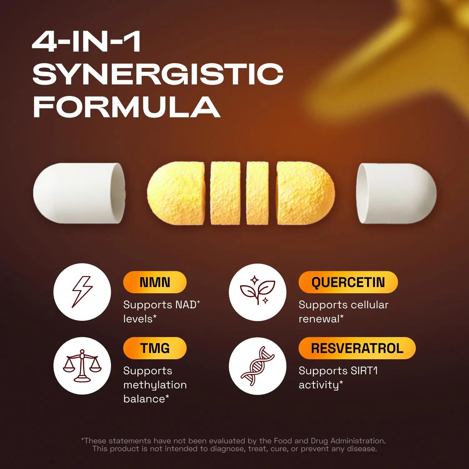 Cata-Kor NMN Supplement – 4-in-1 NAD Supplement with Quercetin | TMG | Resveratrol – NMNH Alternative – Supports Cellular Energy & NAD+ Levels – 60 Capsules – Third-Party Tested (1 Pack) Cata-KorBuy Supplements Australia