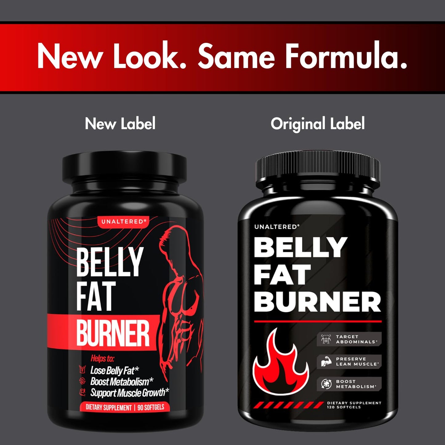 UNALTERED Belly Fat Burner for Men - Lose Belly Fat, Tighten Abs, Support Lean Muscle UNALTEREDBuy Supplements Australia
